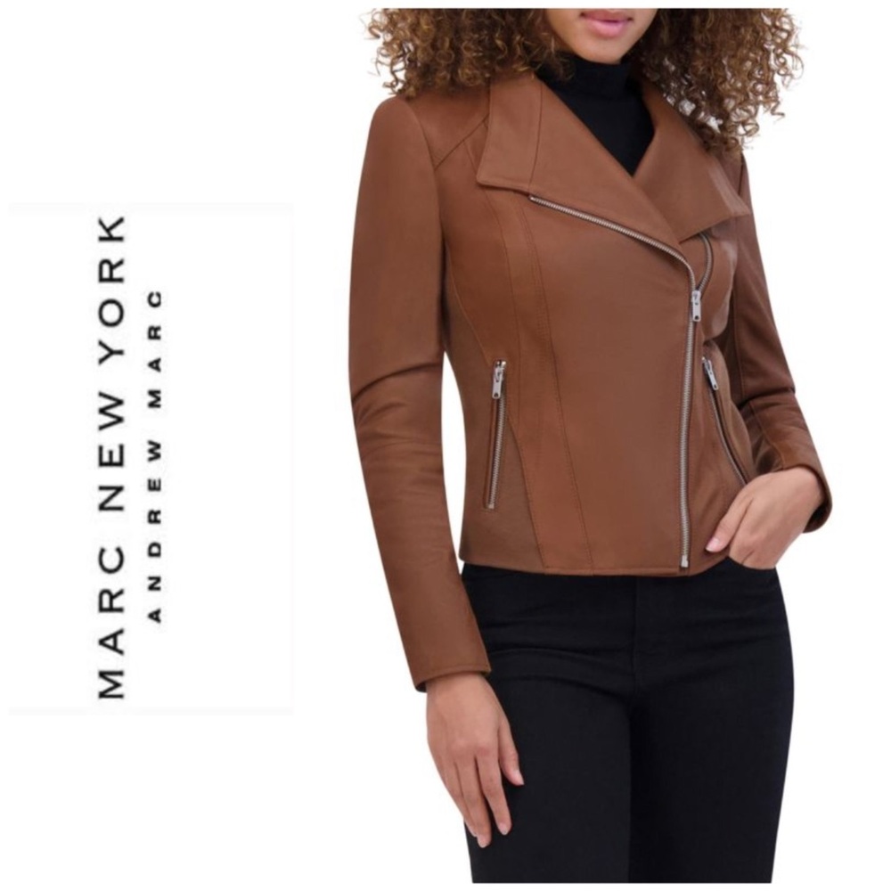 Marc New York Andrew Marc Felix Leather Moto Jacket